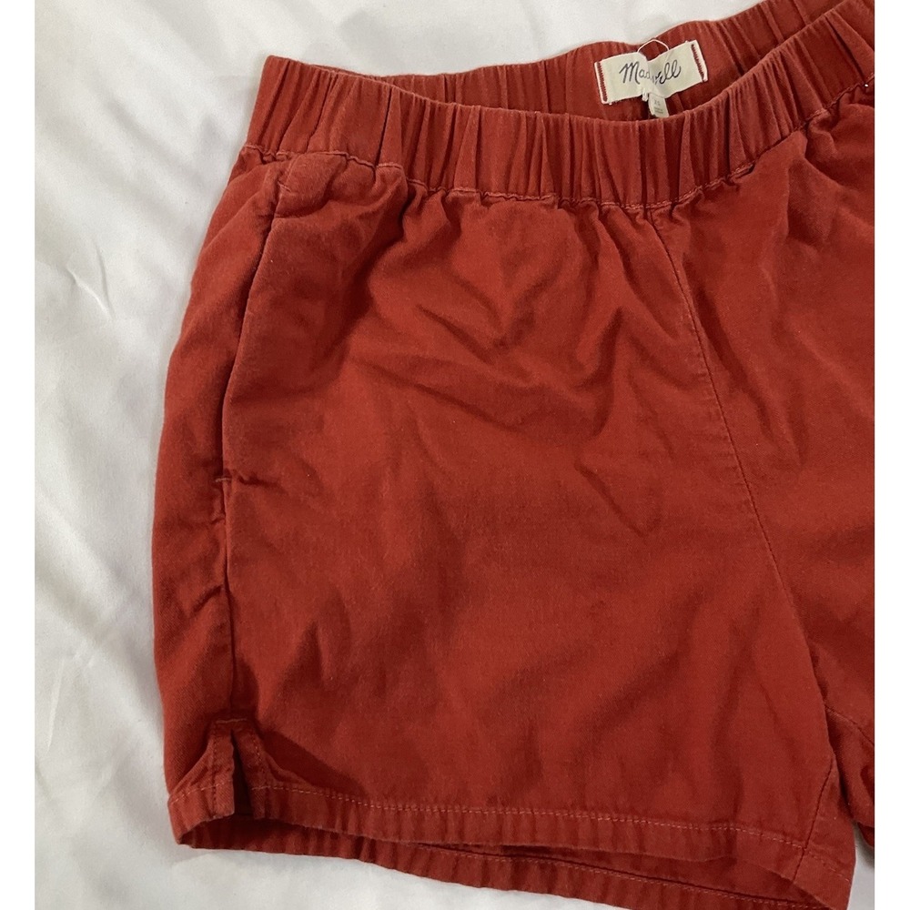 Madewell Shorts Pull On Elastic Waist Womens Size XS Red Burnt Casual Summer 143 - Picture 3 of 7